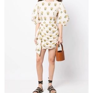 Rhode Pia marigold-print mini dress XS worn once!